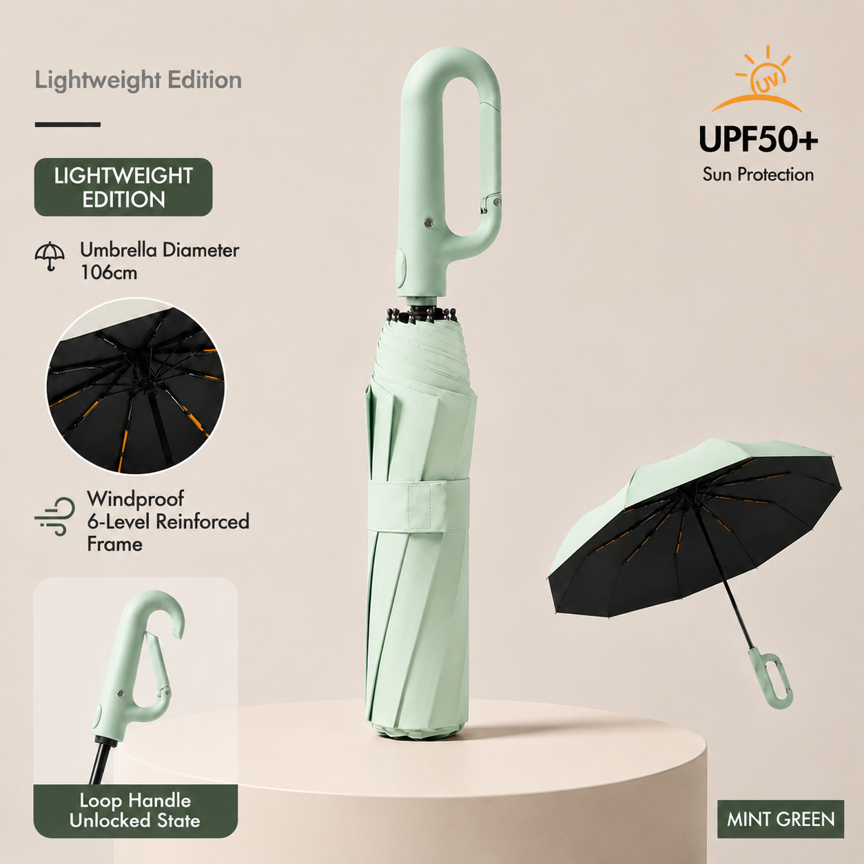 🔥Hot Sale 49% OFF-Creative Ring Buckle Windproof Reinforced Umbrella