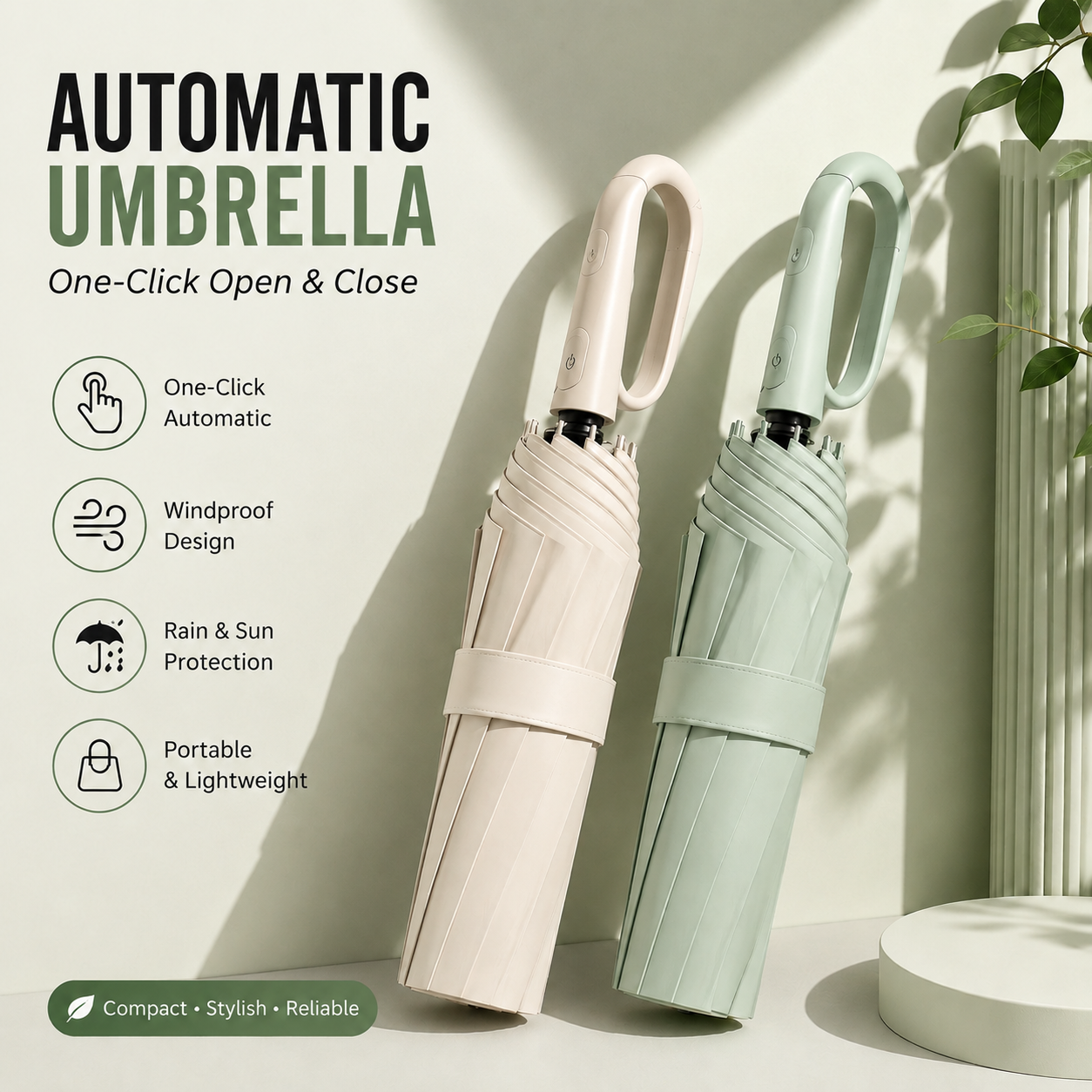 🔥Hot Sale 49% OFF-Creative Ring Buckle Windproof Reinforced Umbrella