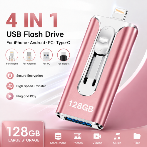 🔥LAST DAY 49% OFF🔥Portable USB 3.0 Flash Drive For iPhone & Android | Instant Photo & Video Backup Storage