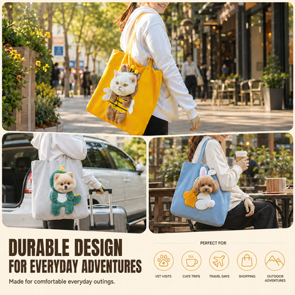 🔥 Limited Time 49% OFF | Plush Pet Carrier Tote – Cozy Hands-Free Travel Bag For Small Dogs & Cats