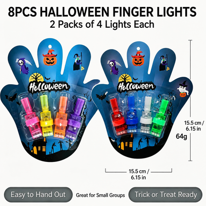 🎃 49% OFF Halloween LED Finger Lights — Create Spooky Projections & Endless Party Fun