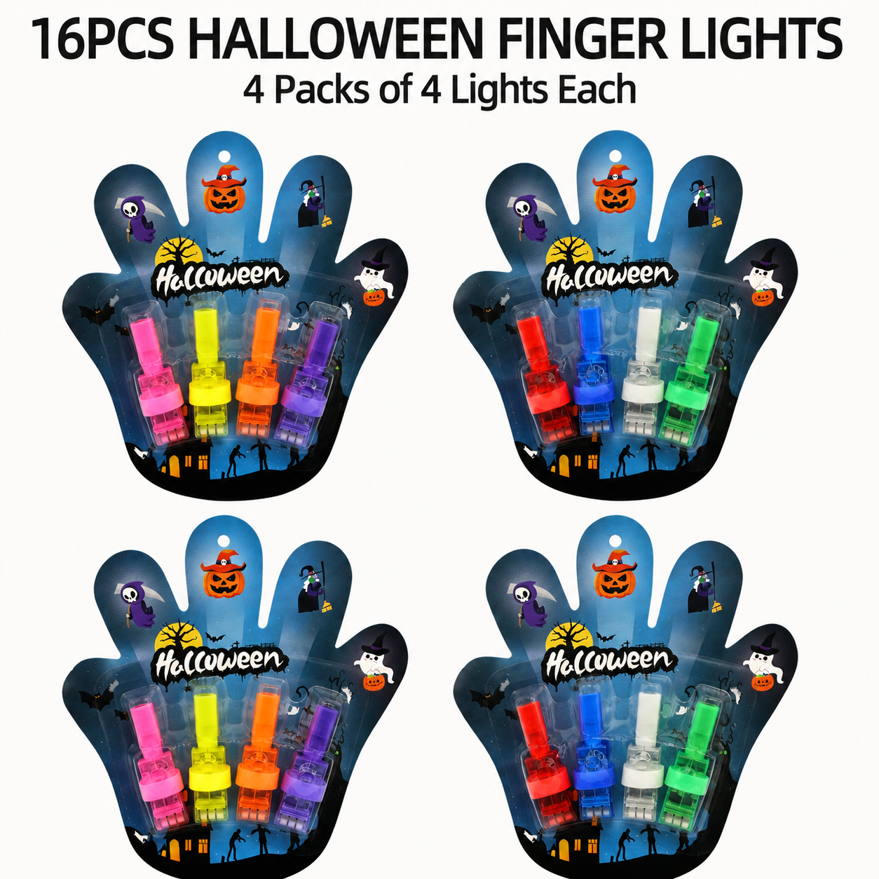 🎃 49% OFF Halloween LED Finger Lights — Create Spooky Projections & Endless Party Fun