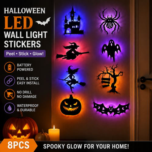 🔥LAST DAY 49% OFF🎃Halloween LED Silhouette Wall Light Stickers