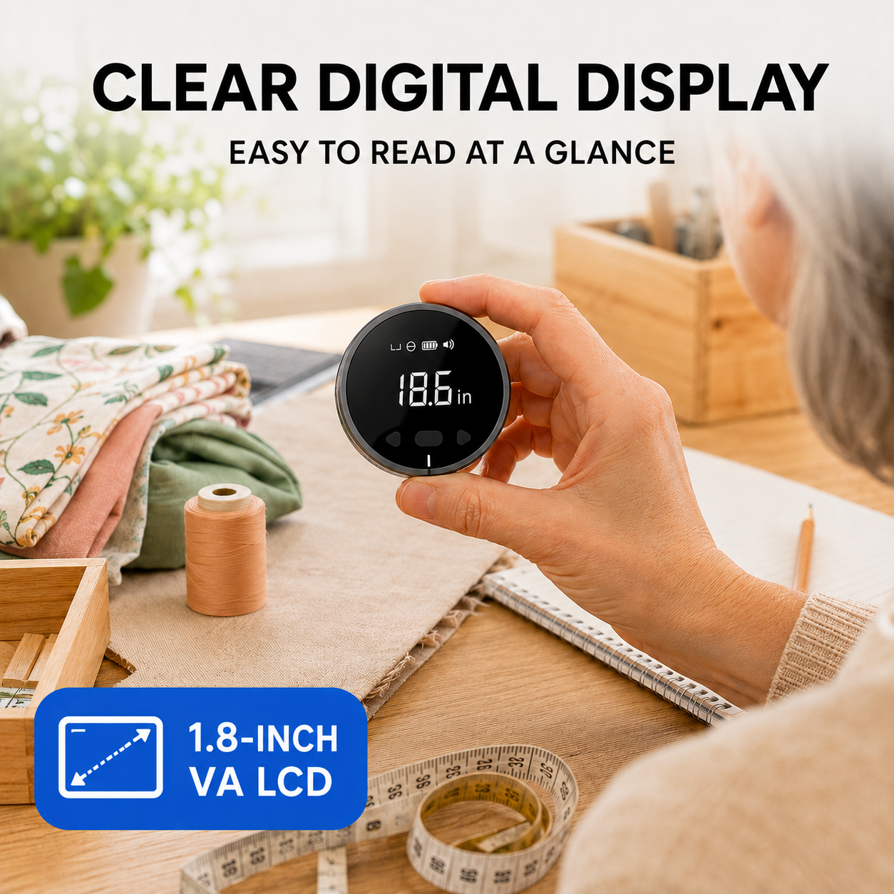 🔥 49% OFF Limited-Time Deal | 📏 8-in-1 Digital Rolling Tape Measure for Curves, Straight Lines & Irregular Surfaces ✨
