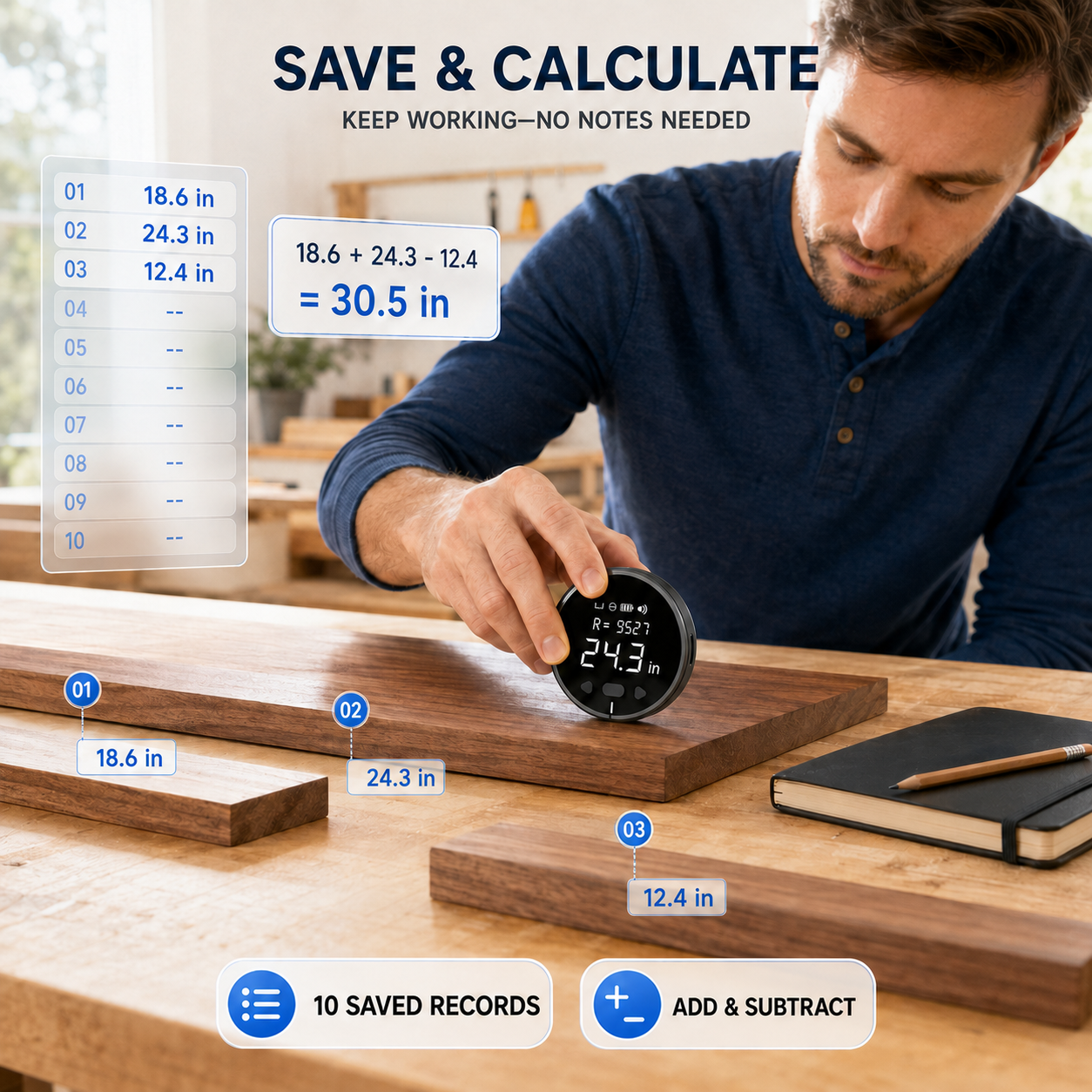 🔥 49% OFF Limited-Time Deal | 📏 8-in-1 Digital Rolling Tape Measure for Curves, Straight Lines & Irregular Surfaces ✨