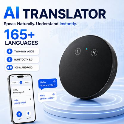 🔥LAST DAY 49% OFF🔥AI Language Translator Device – Real-Time Two-Way Voice Translator with Multi-Language Support