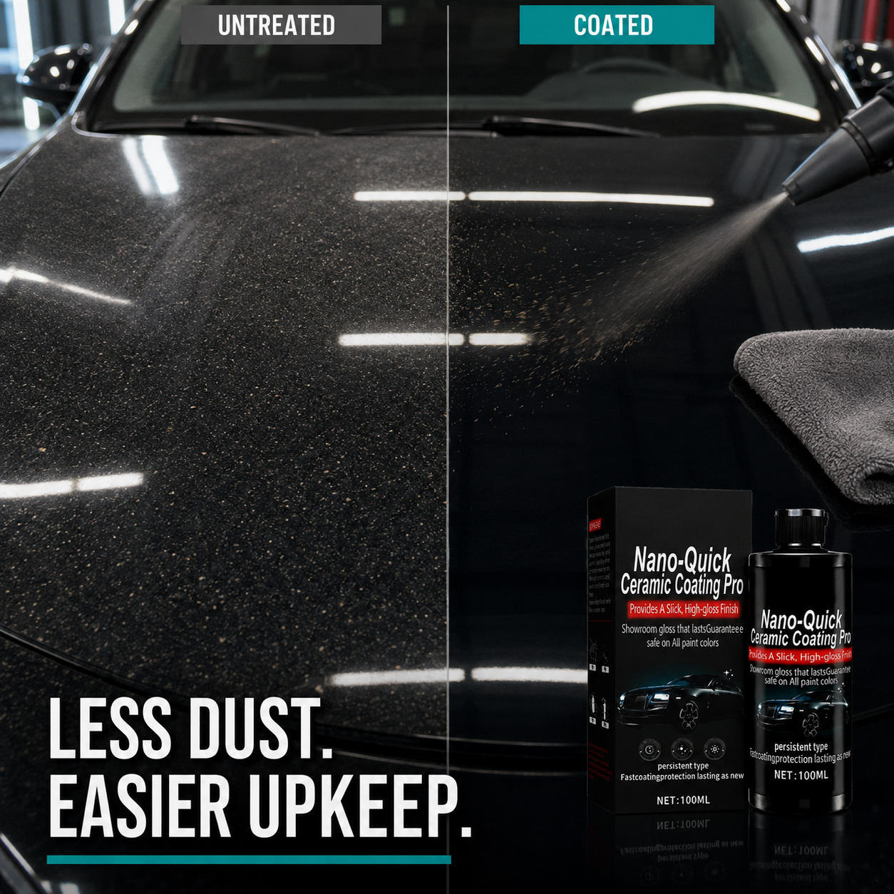🚗✨ 49% OFF Limited Time – Nano Ceramic Car Coating Kit with Microfiber Towel 🔥