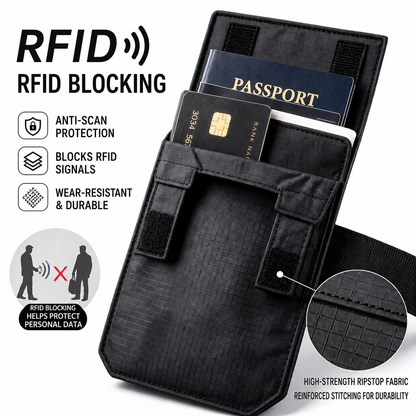 🔥 49% OFF Today | Hidden RFID-Blocking Travel Wallet