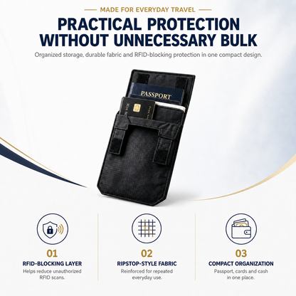 🔥 49% OFF Today | Hidden RFID-Blocking Travel Wallet