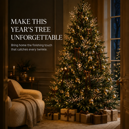 🎉 49% OFF✨ Crystal Beaded Christmas Tree Branch Picks – Instant Sparkle & Fuller Holiday Décor