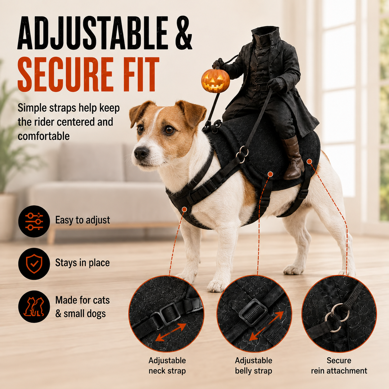 😺The Headless Horseman Rider™ Pet Costume🎃