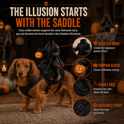 😺The Headless Horseman Rider™ Pet Costume🎃