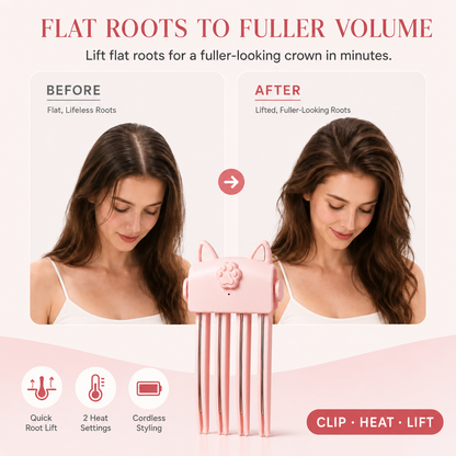 🔥 50% OFF – Cordless Heated Root Lift Clip for Instant Salon-Style Volume