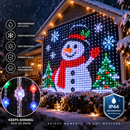 🎄✨Christmas LED House Net & Smart Outdoor Wall Curtain Light