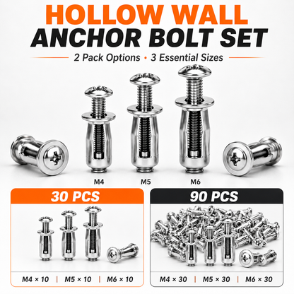 🔥 49% OFF LIMITED-TIME DEAL | 🔩 Petal Expansion Rivet Nut Set – 30/90PCS M4/M5/M6 Hollow Panel Threaded Anchors