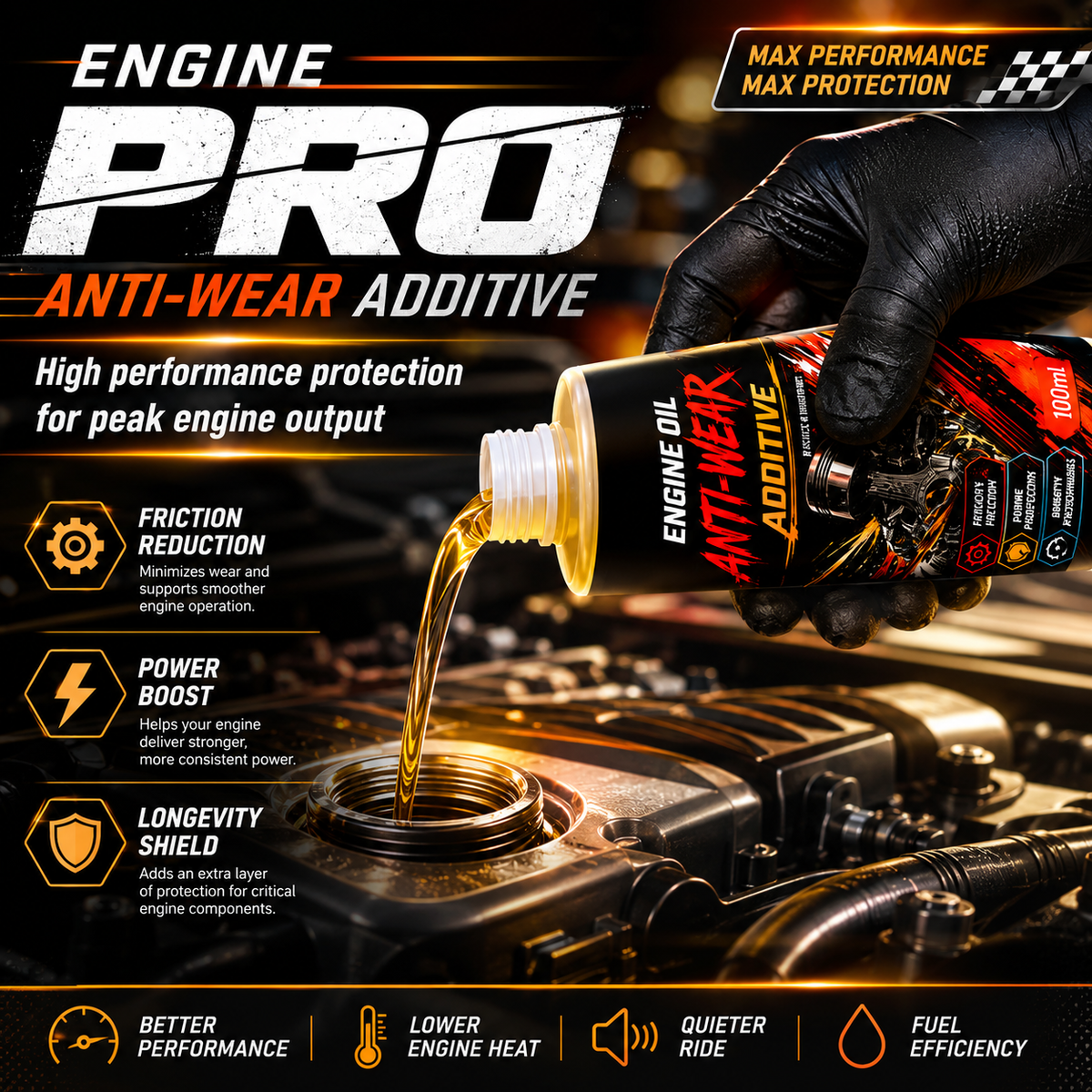 🔥 Limited-Time 49% OFF🚗⚙️ Anti-Wear Engine Oil Additive | Friction Reduction & Engine Protection 🔥🛡️