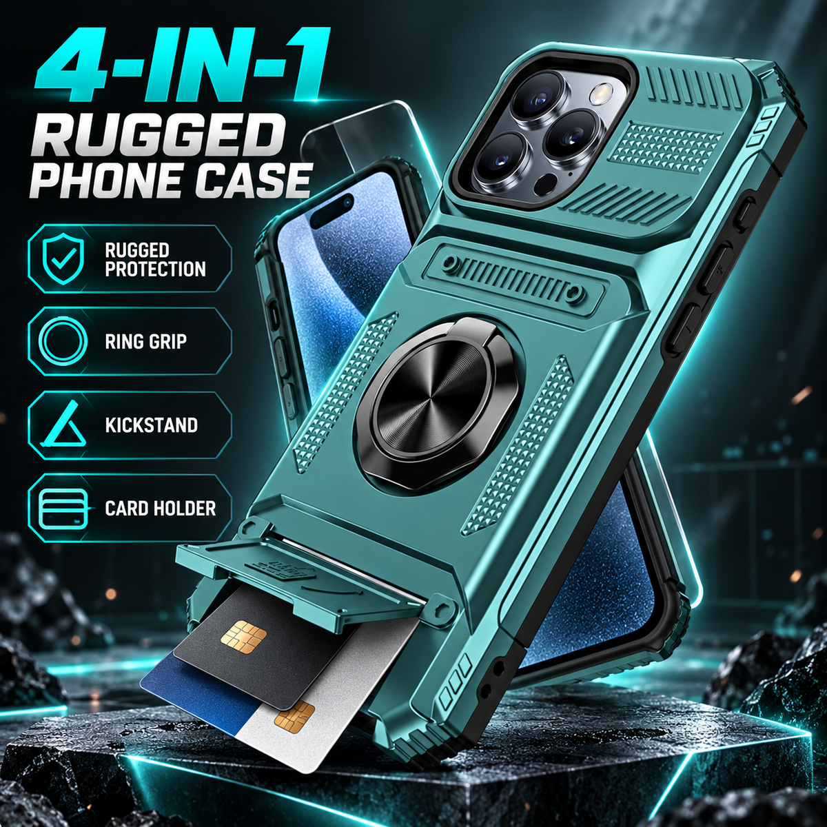 📱 49% OFF | Magnetic Phone Case with Card Holder