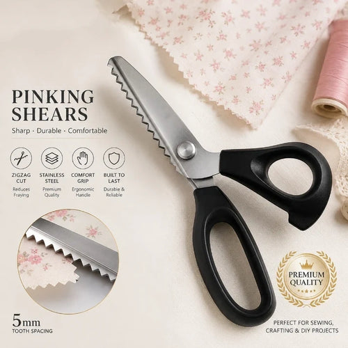 🔥 49% OFF LIMITED-TIME DEAL – Professional Zigzag Pinking Shears for Fabric, Sewing & Crafts