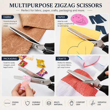 🔥 49% OFF LIMITED-TIME DEAL – Professional Zigzag Pinking Shears for Fabric, Sewing & Crafts