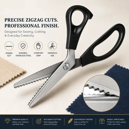 🔥 49% OFF LIMITED-TIME DEAL – Professional Zigzag Pinking Shears for Fabric, Sewing & Crafts