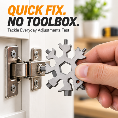 💥BUY 1 GET 1 FREE!🎁❄️ 18-in-1 Snowflake Multi-Tool – Portable Stainless Steel Survival Tool with Wrench, Screwdrivers & Bottle Opener 🛠️