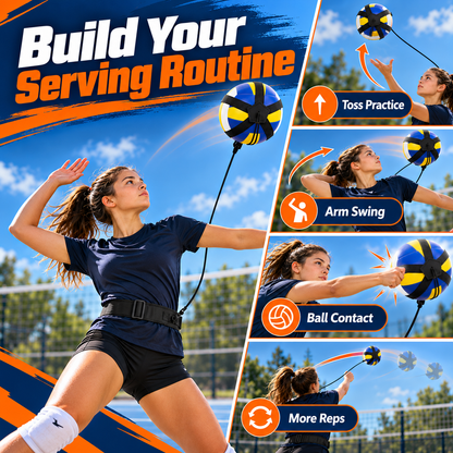 Volleyball Serve Trainer – Solo Practice Belt with Rebound Cord