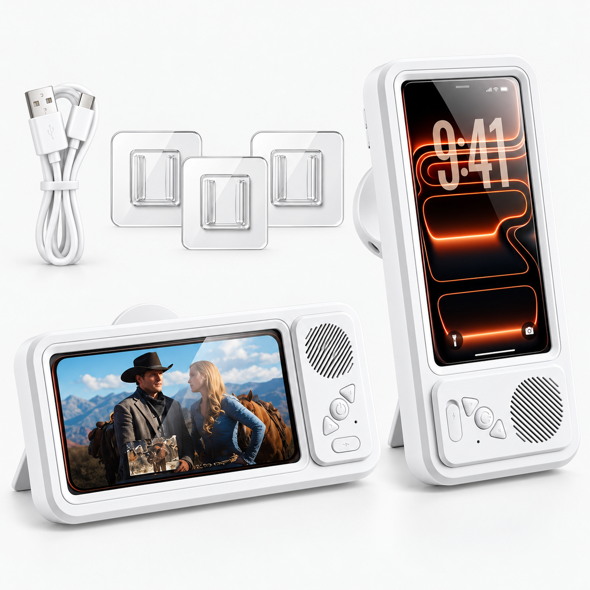 🚿 2-in-1 Bluetooth Shower Phone Holder & Speaker 🎵 | Watch & Listen Hands-Free