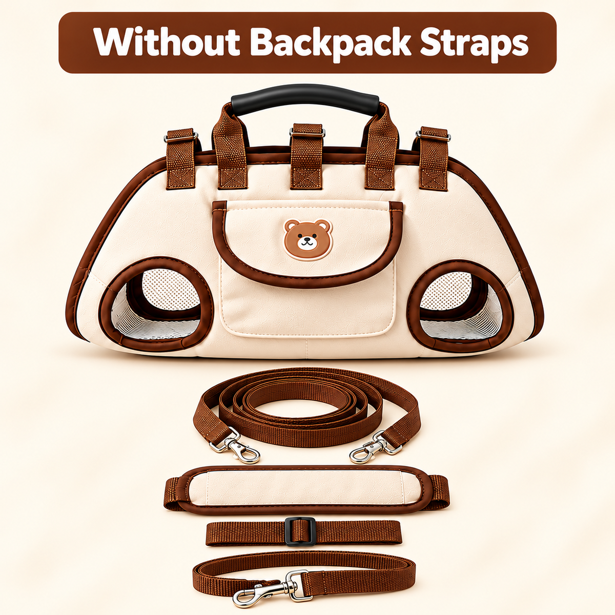 🐾 Pet Carrier Bag with Leash | 3 Carrying Styles for Cats & Small Dogs