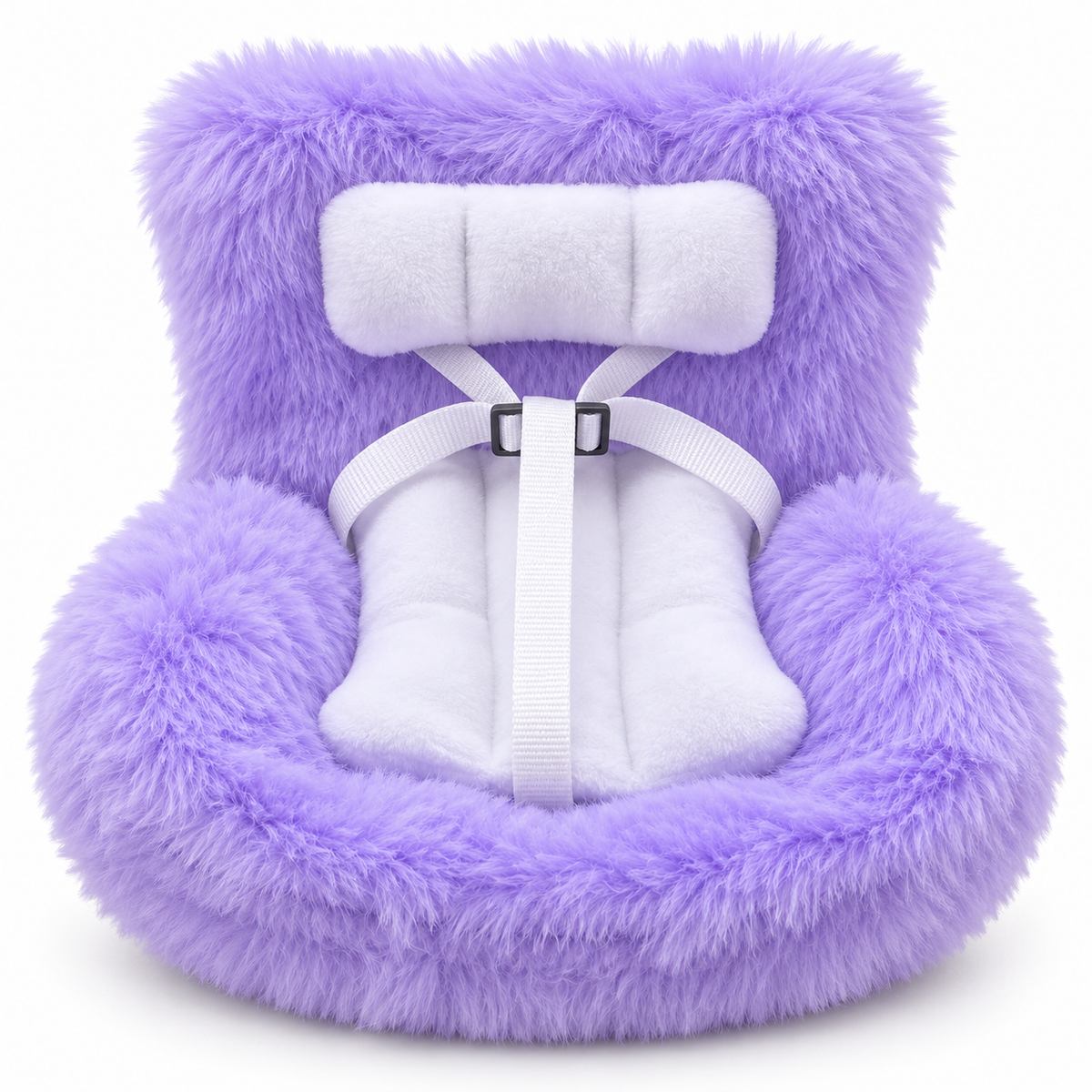 🐹 Mini Hamster Car Seat – Cute Fluffy Car Vent Holder & Doll Display Chair