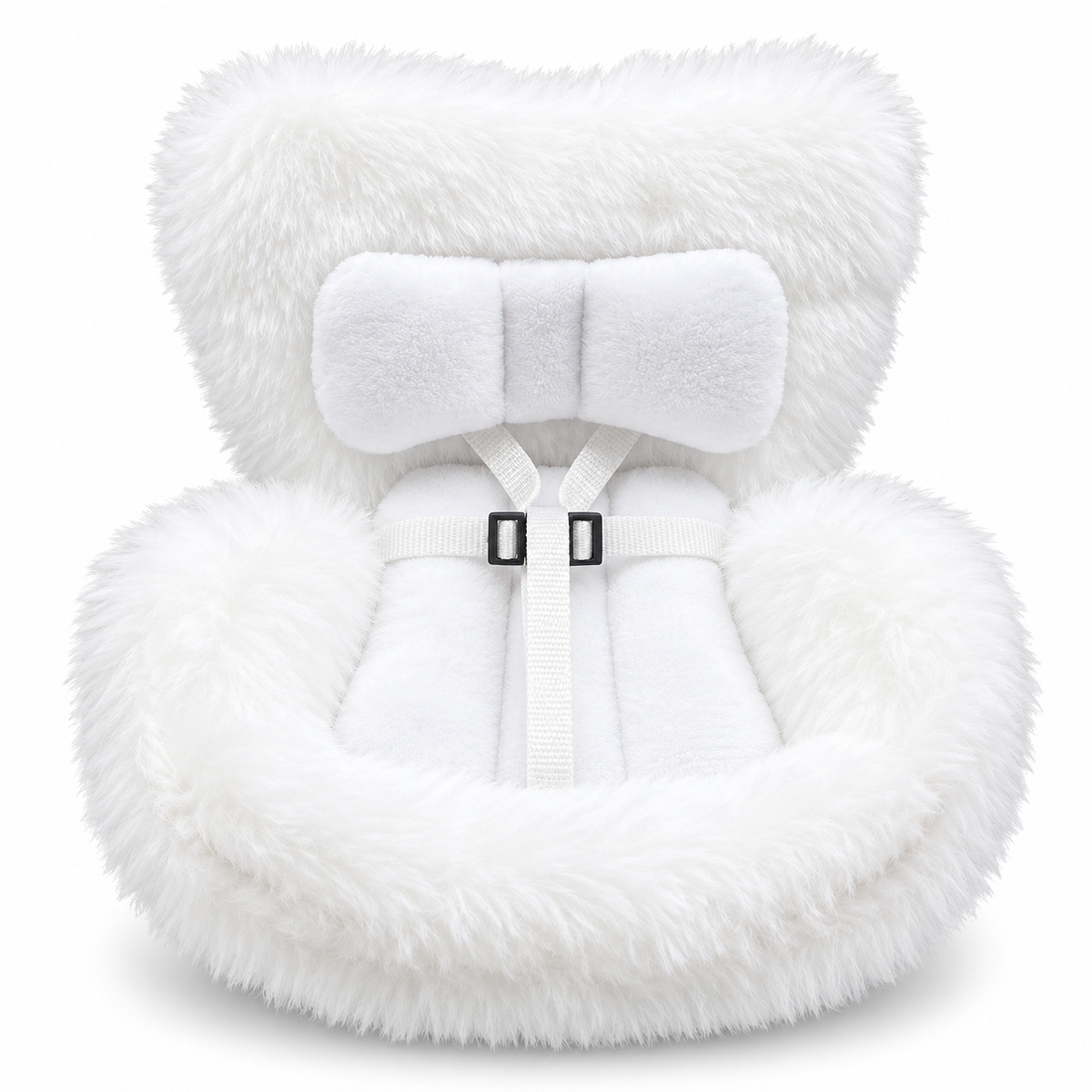 🐹 Mini Hamster Car Seat – Cute Fluffy Car Vent Holder & Doll Display Chair