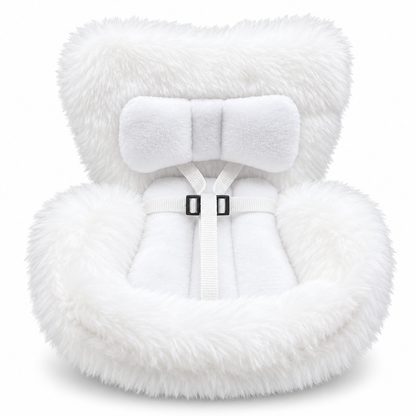 🐹 Mini Hamster Car Seat – Cute Fluffy Car Vent Holder & Doll Display Chair