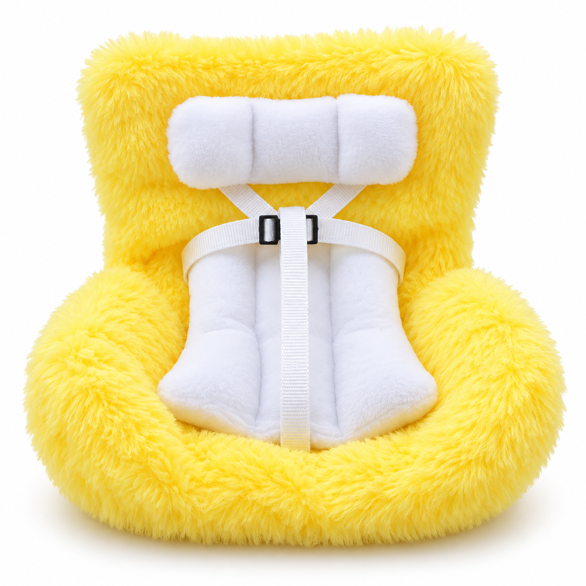 🐹 Mini Hamster Car Seat – Cute Fluffy Car Vent Holder & Doll Display Chair