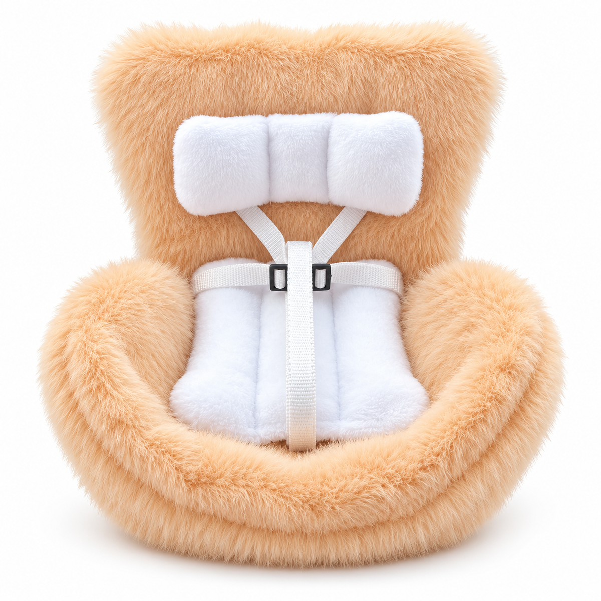 🐹 Mini Hamster Car Seat – Cute Fluffy Car Vent Holder & Doll Display Chair