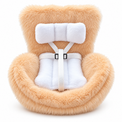 🐹 Mini Hamster Car Seat – Cute Fluffy Car Vent Holder & Doll Display Chair