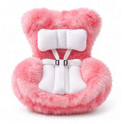 🐹 Mini Hamster Car Seat – Cute Fluffy Car Vent Holder & Doll Display Chair