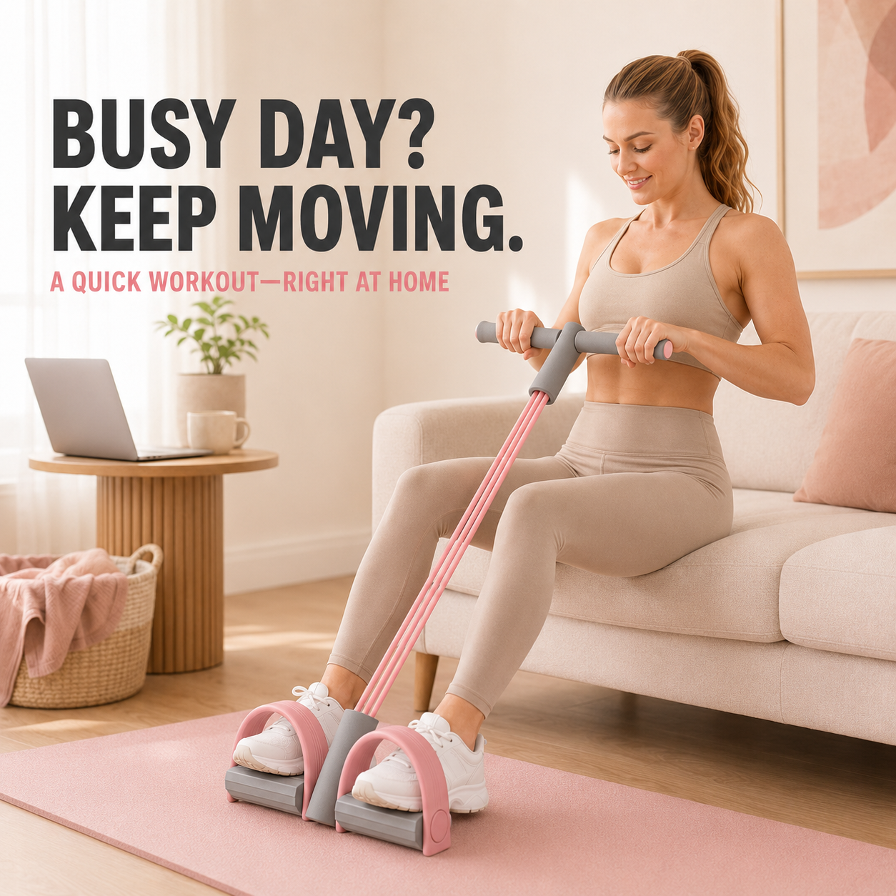 🔥Limited Time 50% OFF💪 4-Tube Pedal Resistance Trainer – Full-Body Home Workout