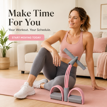 🔥Limited Time 50% OFF💪 4-Tube Pedal Resistance Trainer – Full-Body Home Workout