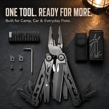 🔥LAST DAY 49% OFF🔥💪16-in-1 Multitool with Large Scissors | 🔧Compact Outdoor Tool for Camping & Repairs
