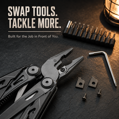 🔥LAST DAY 49% OFF🔥💪16-in-1 Multitool with Large Scissors | 🔧Compact Outdoor Tool for Camping & Repairs