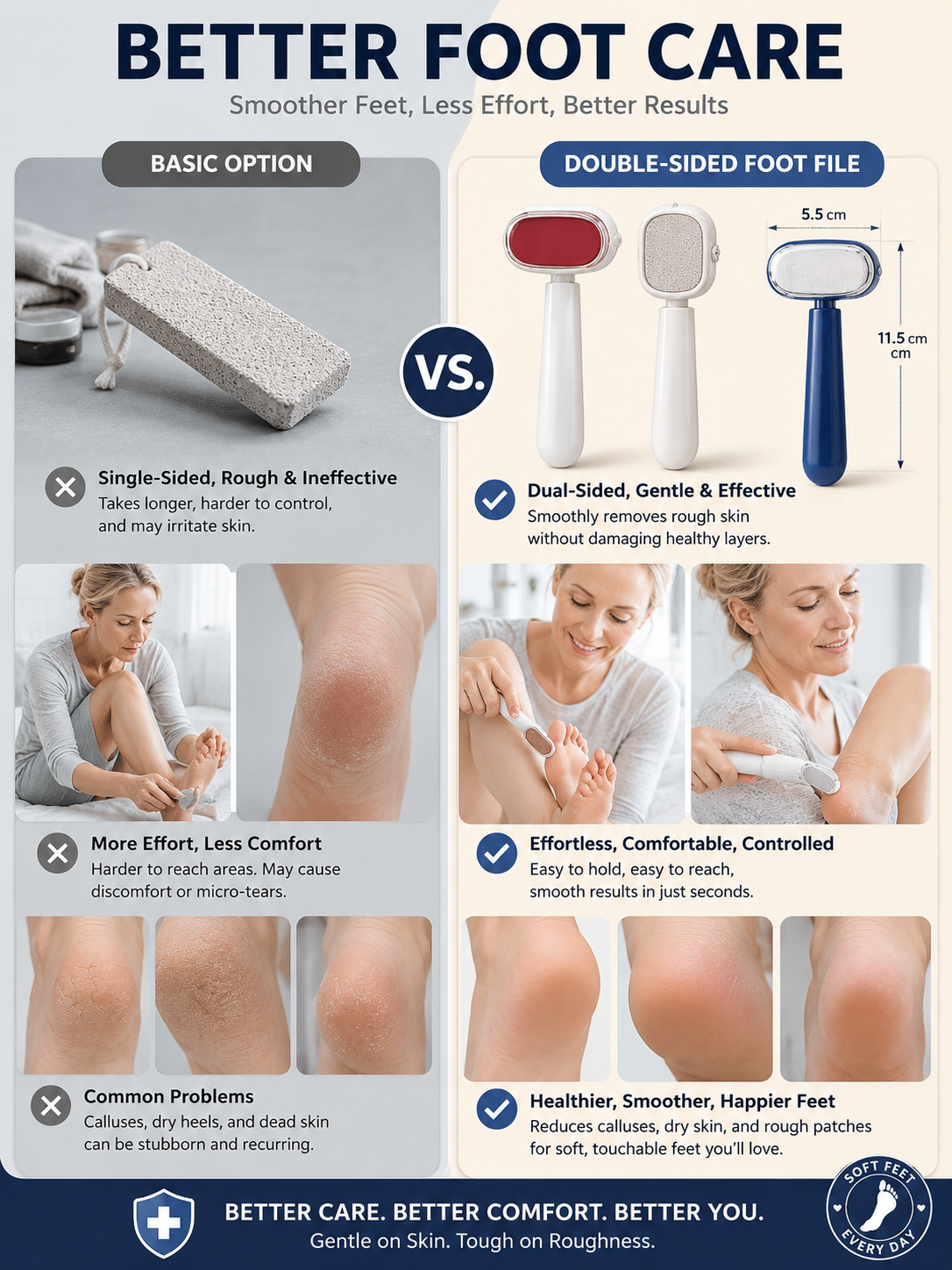🔥LAST DAY 49% OFF✨ Beauty Care Pick Dual-Sided Foot Callus Remover with Stainless Steel Blade