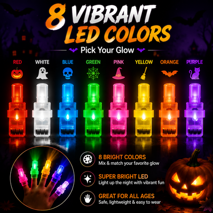 🎃 49% OFF Halloween LED Finger Lights — Create Spooky Projections & Endless Party Fun