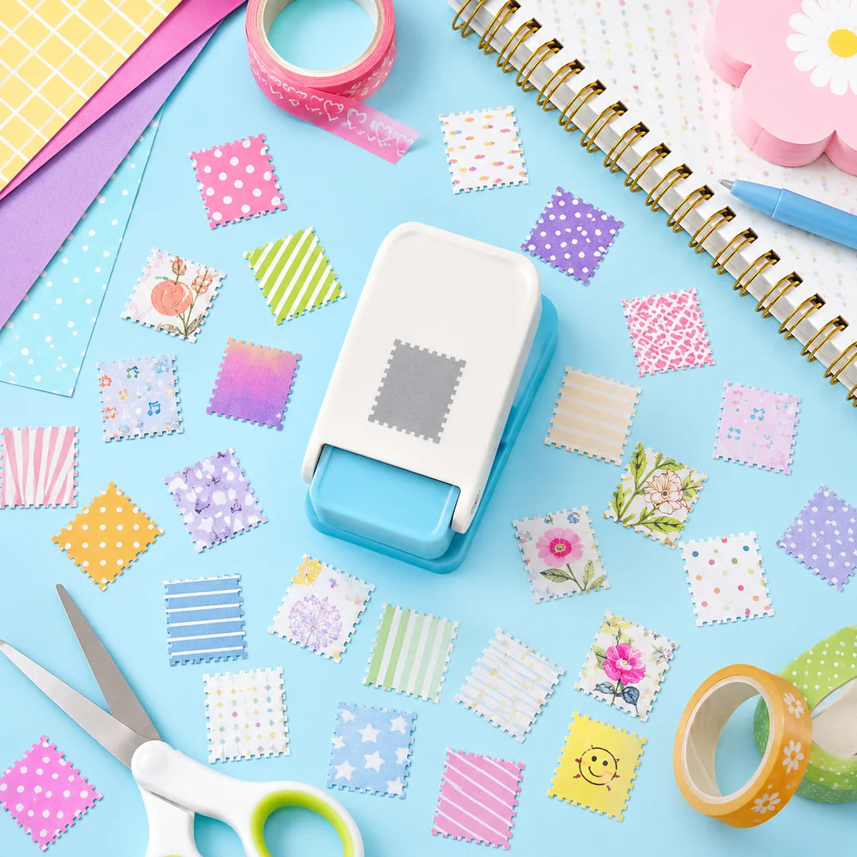 ✂️ Mini Postage Stamp Paper Punch – DIY Scrapbook & Photo Craft Cutter