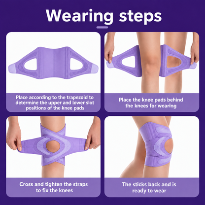 🦵 Adjustable Knee Support Brace | Cross-Strap Stabilization & Open-Patella Design