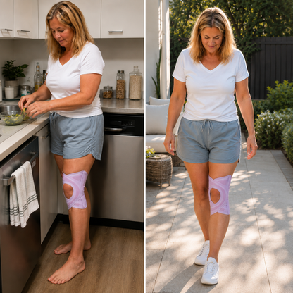🦵 Adjustable Knee Support Brace | Cross-Strap Stabilization & Open-Patella Design
