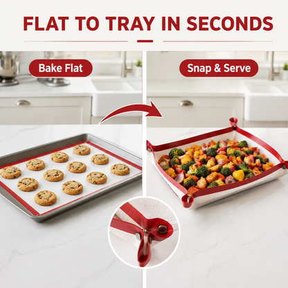 🥧 Kitchen Must-Have | 2-in-1 Silicone Baking Mat with Raised Edges – Less Mess, Easy Cleanup ✨