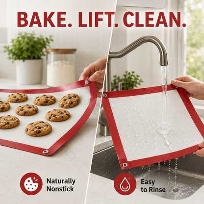 🥧 Kitchen Must-Have | 2-in-1 Silicone Baking Mat with Raised Edges – Less Mess, Easy Cleanup ✨