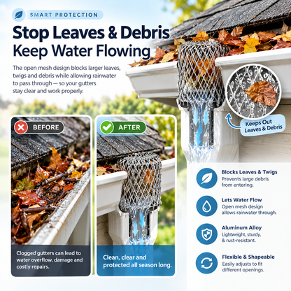 🍂🛡️ Flexible Aluminum Gutter Leaf Guard – Keep Leaves Out, Let Water Flow