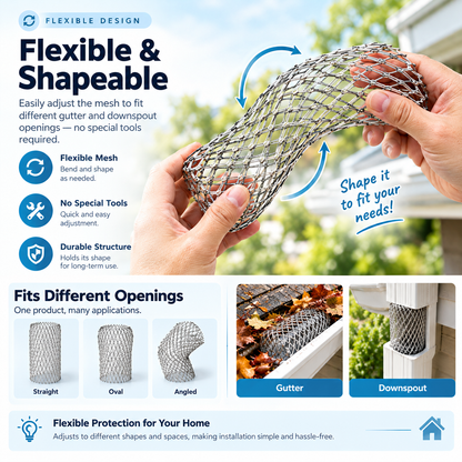 🍂🛡️ Flexible Aluminum Gutter Leaf Guard – Keep Leaves Out, Let Water Flow