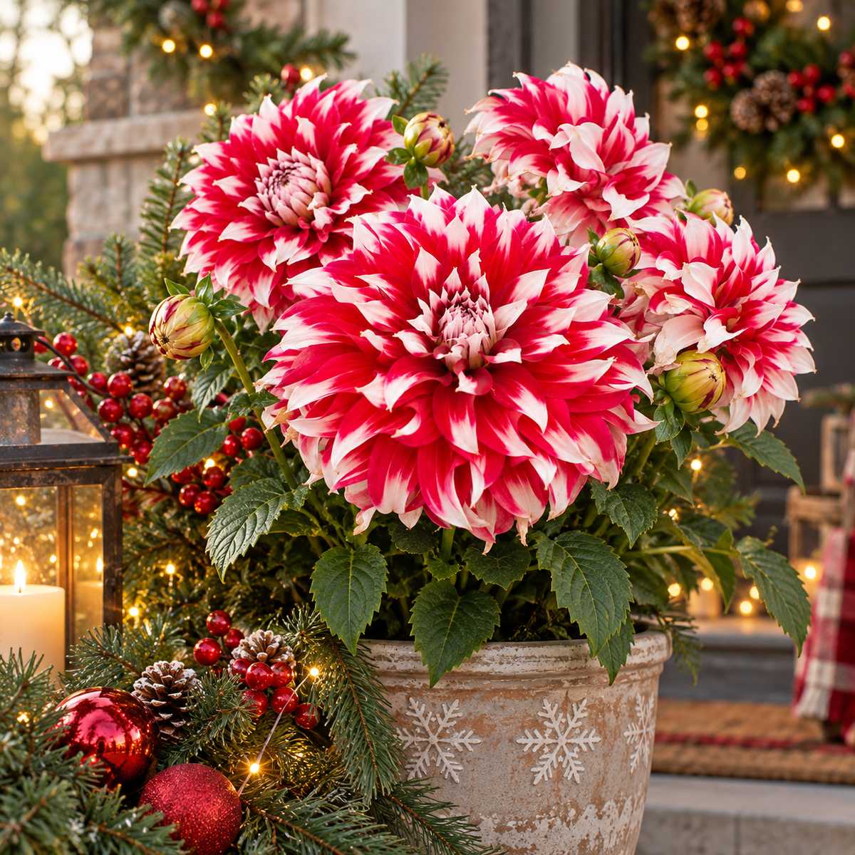 🎅 Rare Santa Claus Dahlia Bulbs – Christmas Magic in Your Garden 🌸🎄