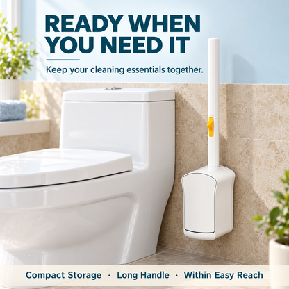 🚽 Toilet Cleaning Wand with Replaceable Heads – Attach, Scrub & Release for Easy Everyday Cleaning